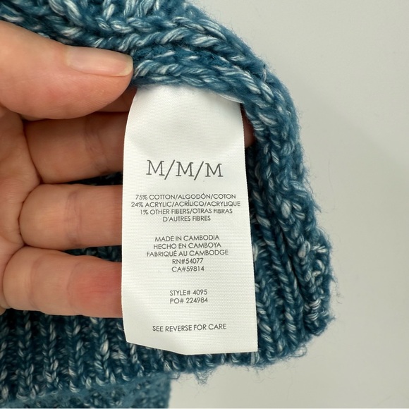 Cabi 4095 Astral Cropped Cable-Knit Open Cardigan in Teal in M - Picture 5 of 12